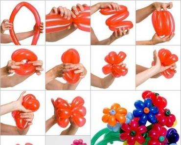 Как сделать цветок из шарика на праздник для детей и взрослых
